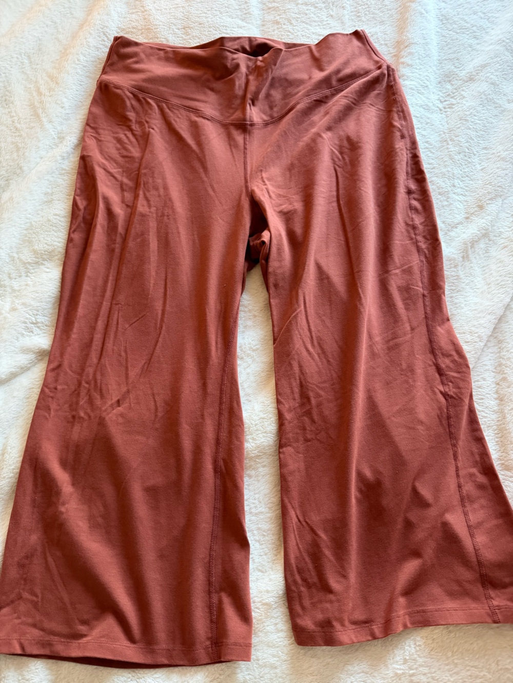 Old Navy Rust Red Wide-Leg Powerchill Track Pants